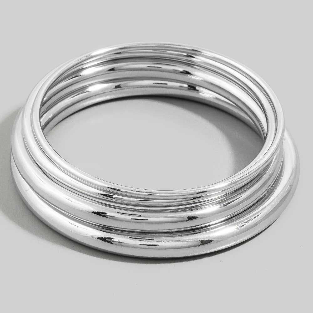 The Mixed Metals Bangle Set