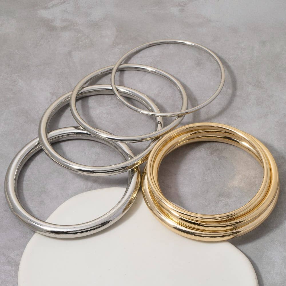 The Mixed Metals Bangle Set